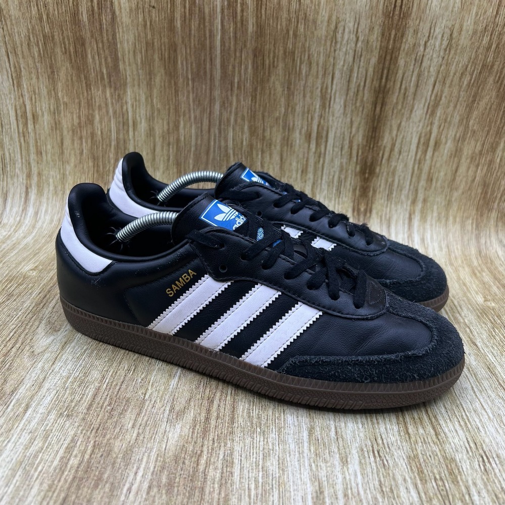 Adidas Samba OG Sneakers Men's Size 7 Black White Gum Sole Leather Suede IE3676